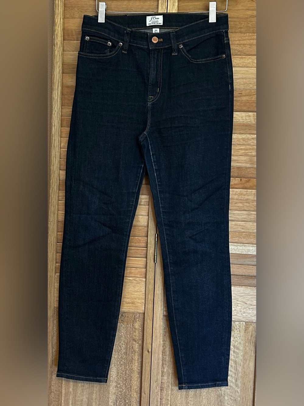 J.Crew Lookout HighRise Skinny Dark indigo blue jeans Womens waist 28 Petite 28P